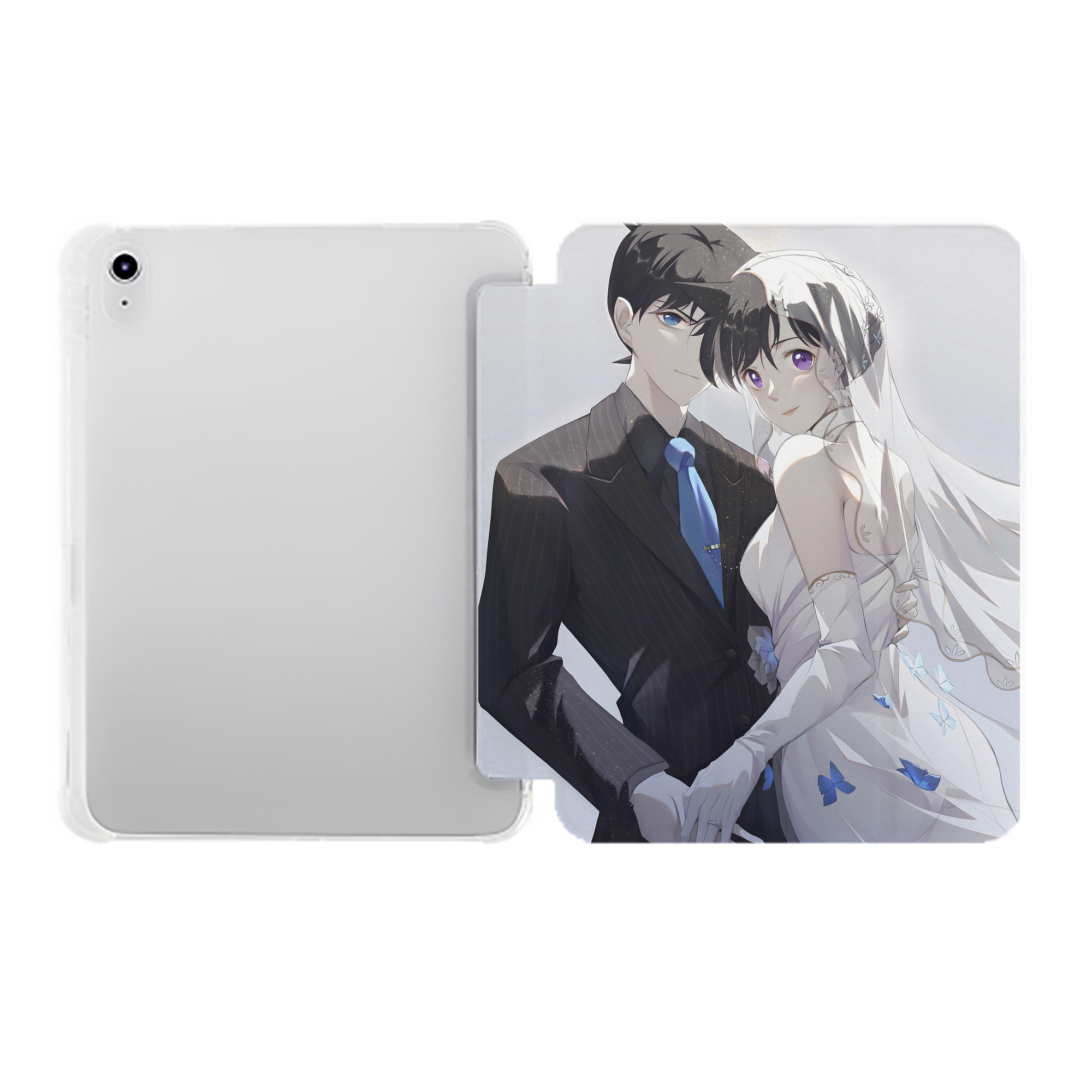 （画像用） 名探偵コナン Detective Conan IPad ケース ペン収納付き 三つ折りスタンド PUレザー×シリコン 対応機種9.5/10.5/10.9インチ
